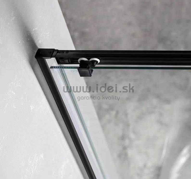 SIGMA SIMPLY BLACK čierny štvrťkruhový sprchový kút 80x80 cm