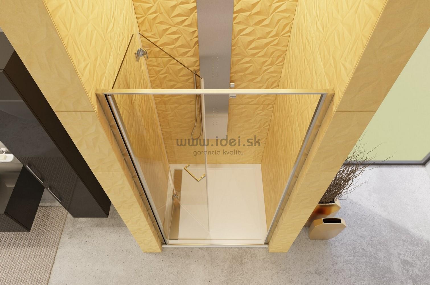 Aquatek YES B8+F1 zalamovací sprchový kút 80x90 cm číre sklo