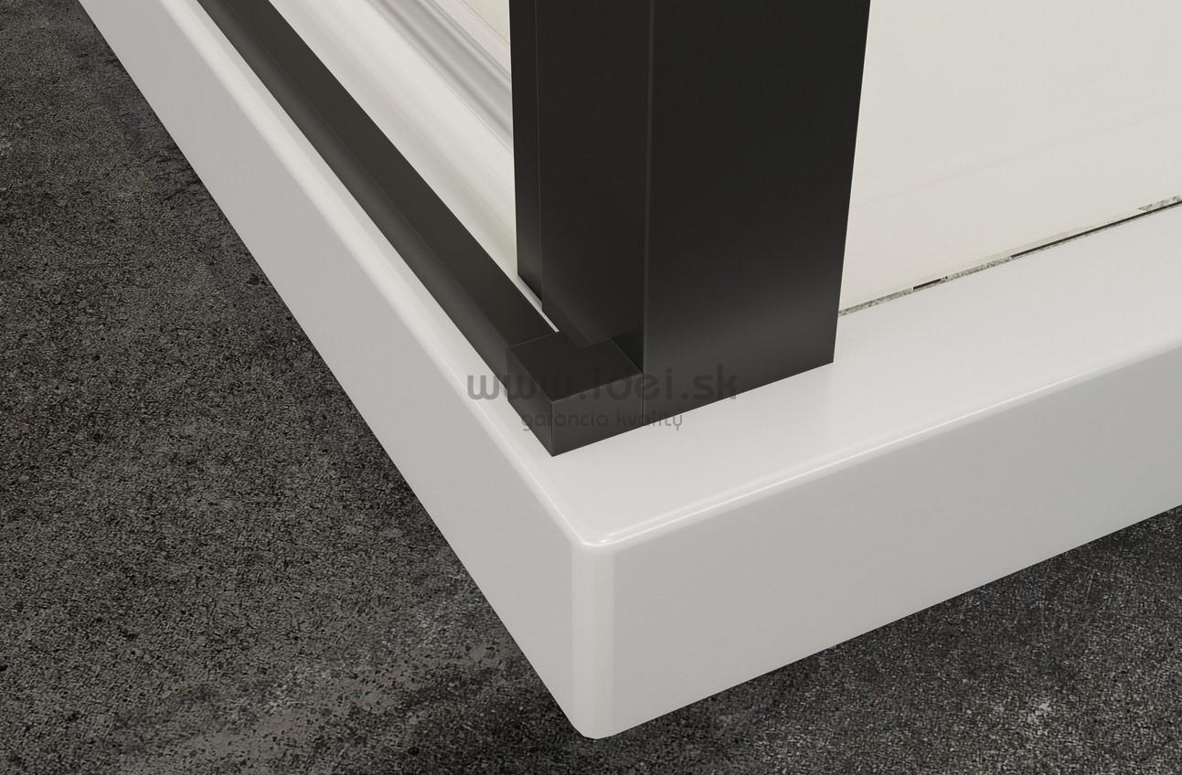 Aquatek YES BLACK B1+F1 čierny sprchový kút 90x80 cm