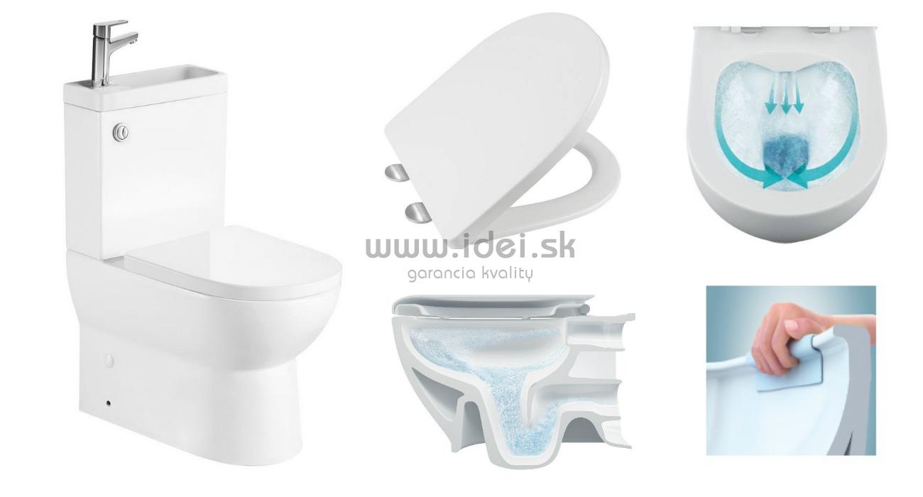 WC kombi s umývadlom + WC sedátko SoftClose