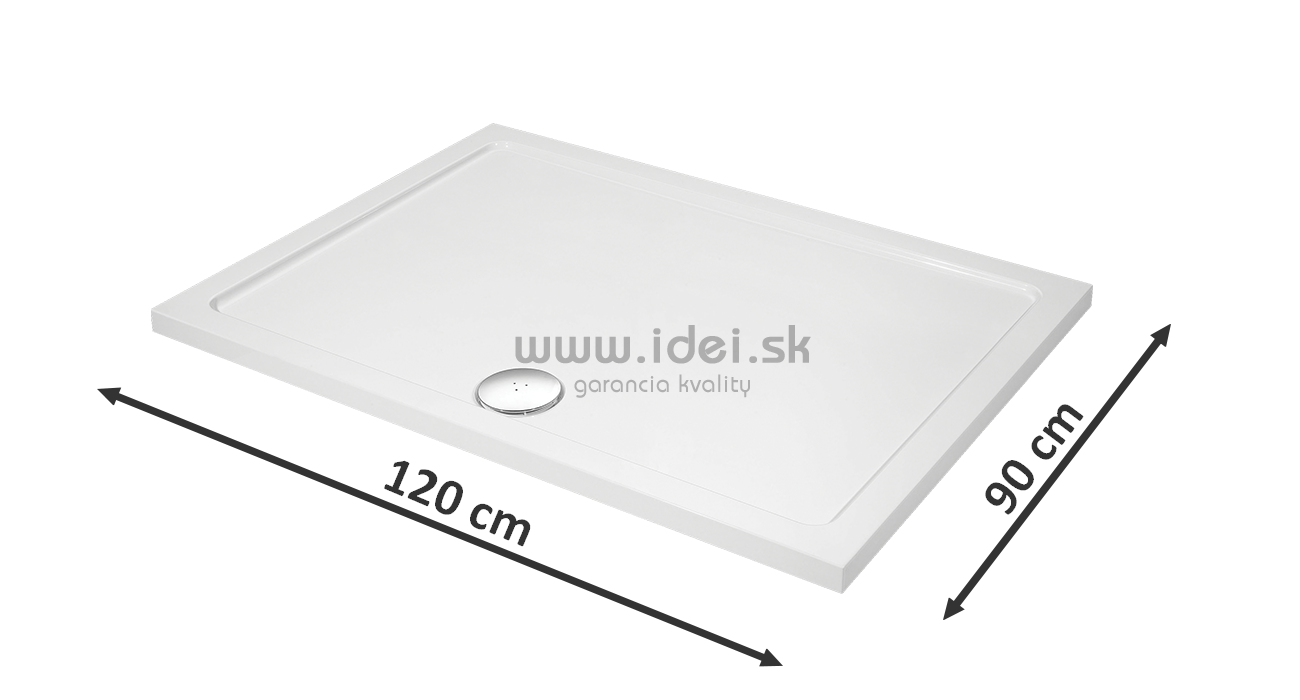 Aquatek SMC 120x90 cm sprchová vanička + nožičky