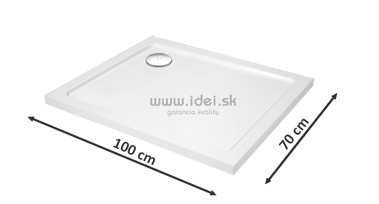 Aquatek SMC 100x70 cm sprchová vanička + nožičky + čelný panel