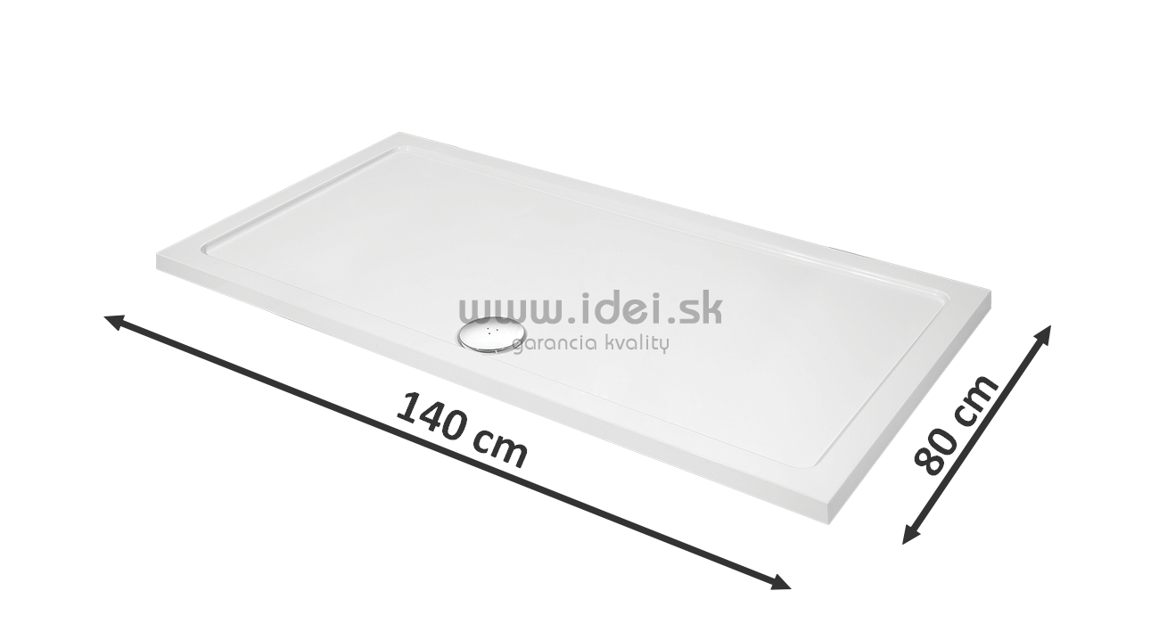 Aquatek SMC 140x80 cm sprchová vanička