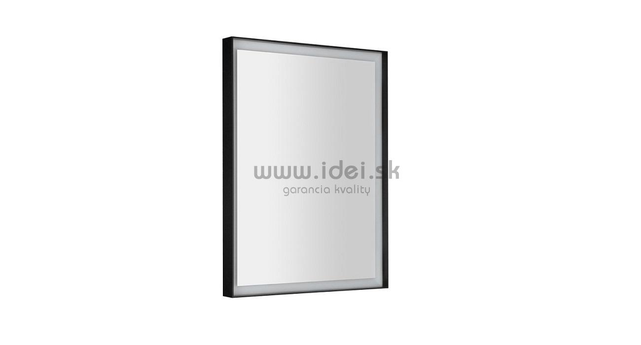 SORT čierne zrkadlo s LED podsvietením 60x80 cm