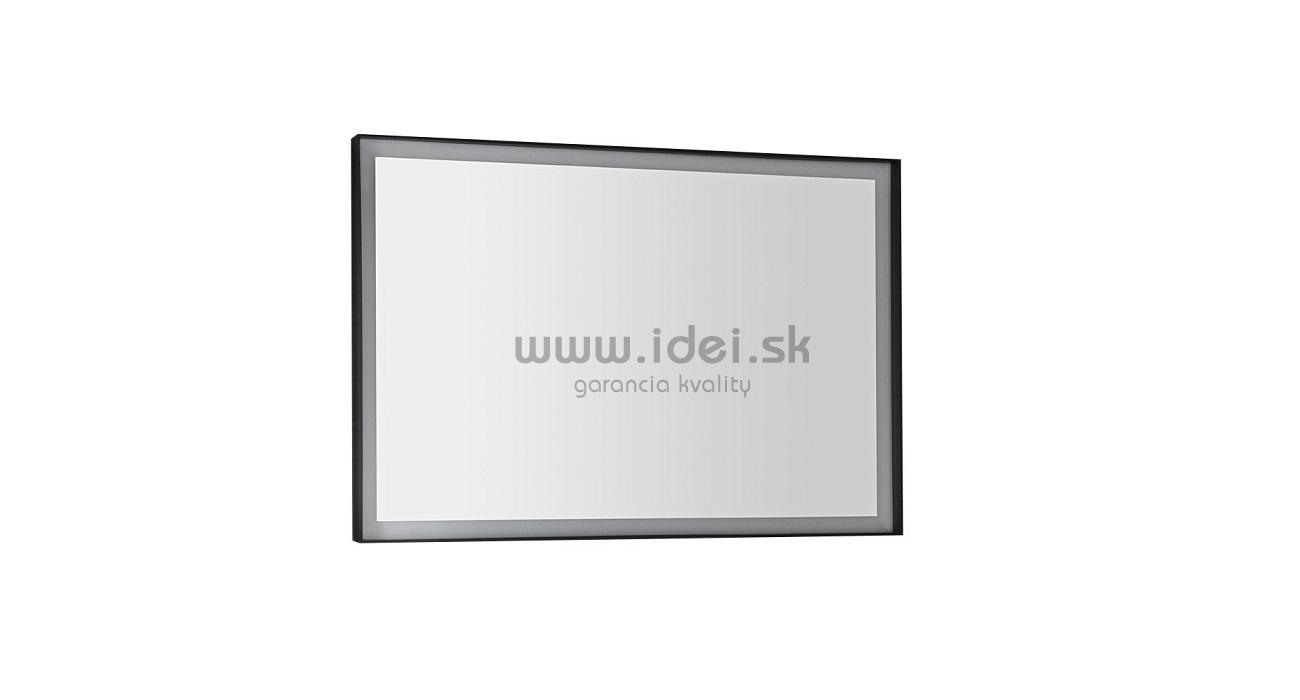 SORT čierne zrkadlo s LED podsvietením 100x70 cm