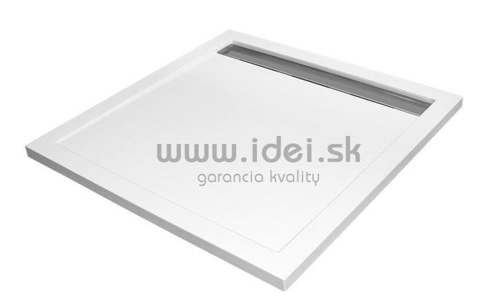 Aquatek LEVEL sprchová vanička z liateho mramoru 90x90 cm + nožičky