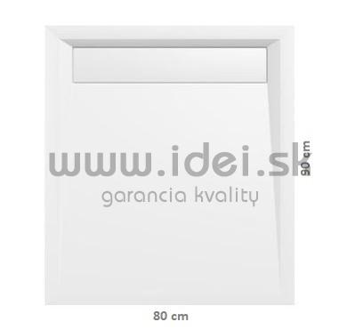 COVER sprchová vanička z liateho mramoru 90 x 80 cm