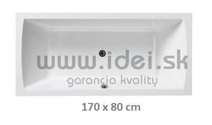 Santech ONE nízka plytká vaňa 170 x 80 cm + sifón