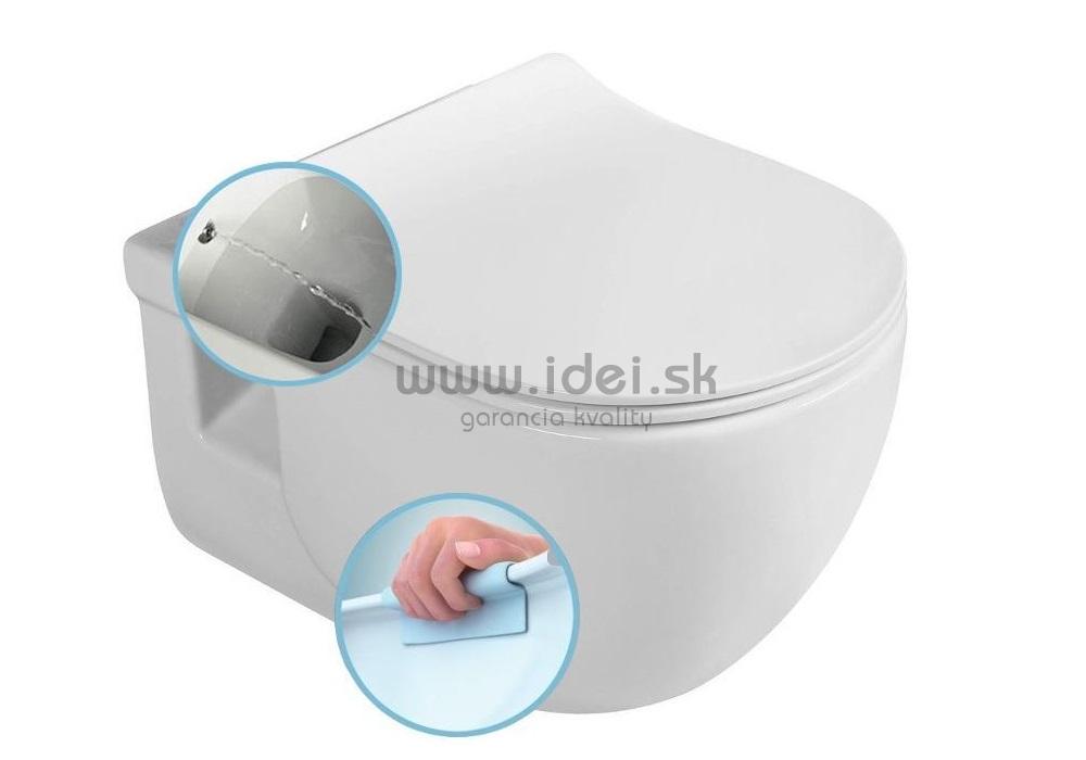 BRILLA závesné WC+bidet 2v1 Rimless so sedátkom