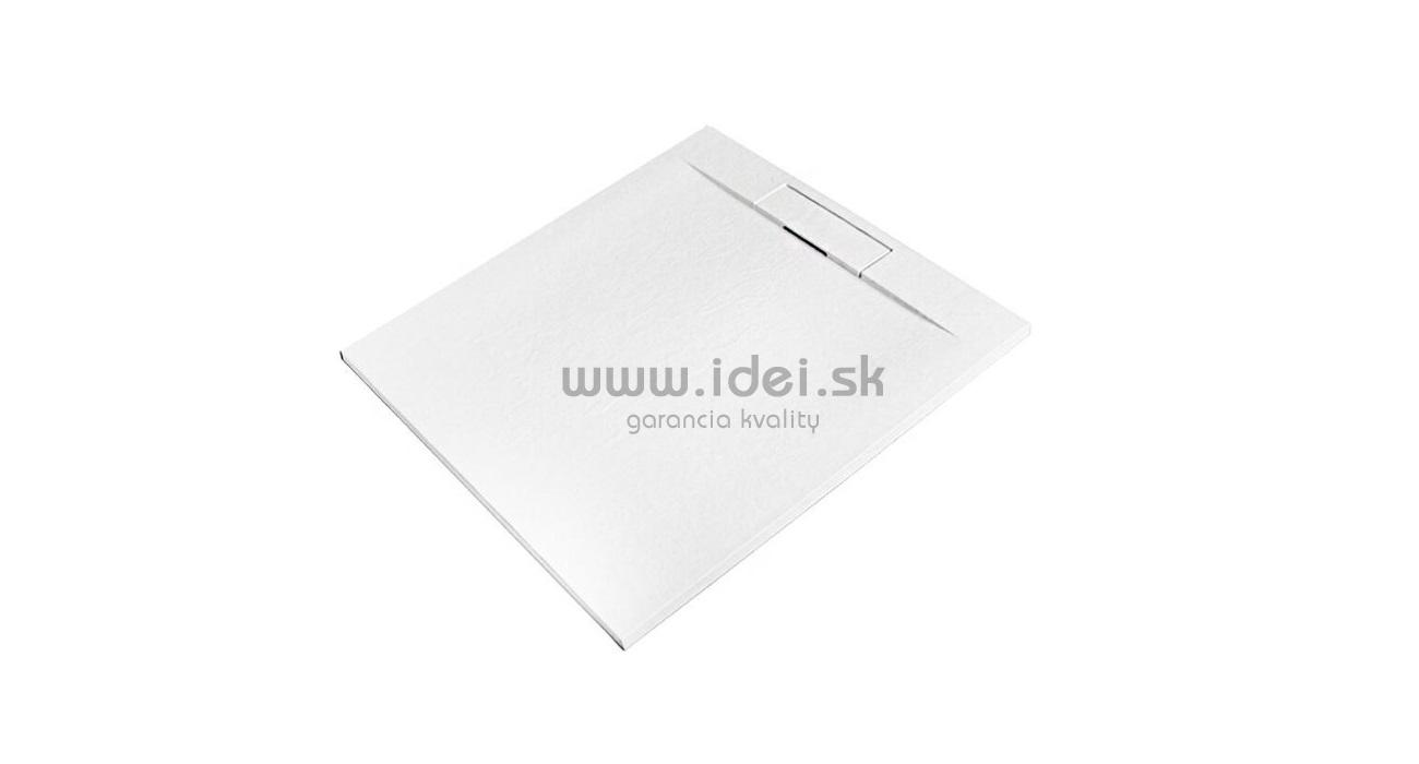 Aquatek RIVER biela sprchová vanička z liateho mramoru 90x90 cm