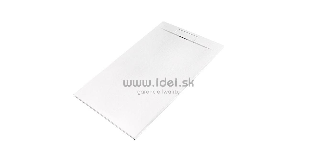 Aquatek RIVER biela sprchová vanička z liateho mramoru 140x80 cm