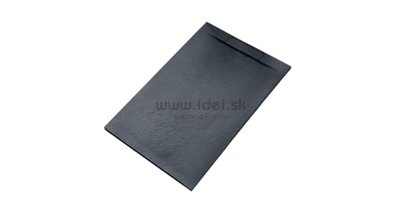 Aquatek RIVER šedá sprchová vanička z liateho mramoru 140x80 cm