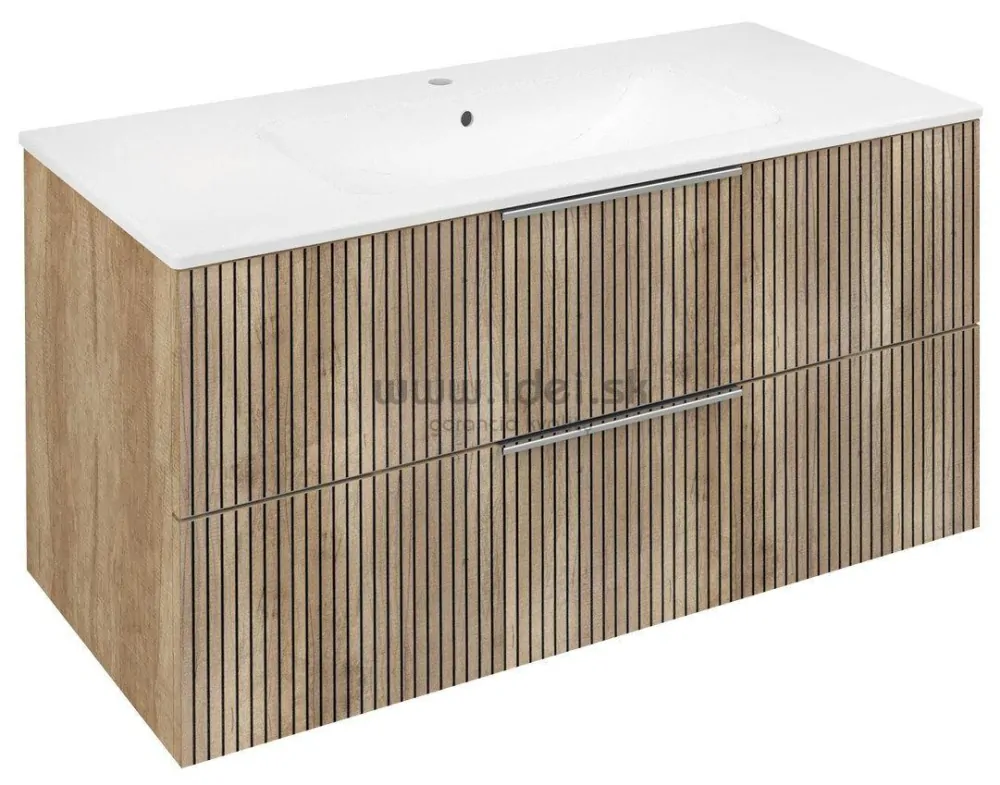 CIRASA kúpeľňová skrinka s umývadlom 100 cm dub alabama strip