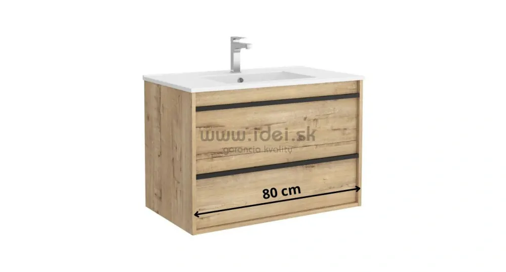 Salgar kúpeľňová skrinka s umývadlom 80 cm africa oak