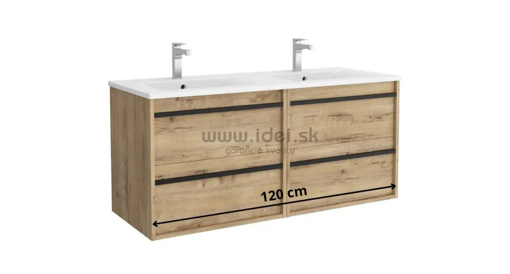 Salgar kúpeľňová skrinka s dvojumývadlom 120 cm africa oak