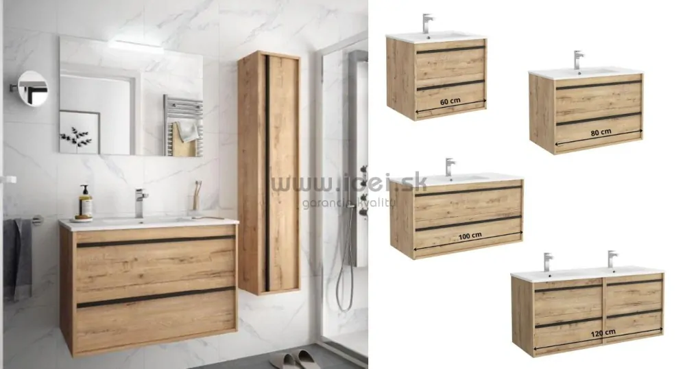 Salgar kúpeľňová skrinka s umývadlom africa oak