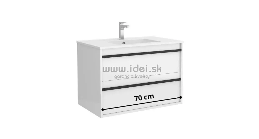 Salgar kúpeľňová skrinka s umývadlom 70 cm biela matná