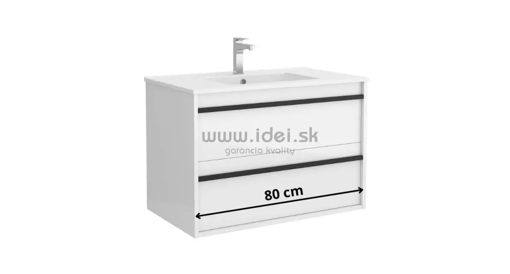 Salgar kúpeľňová skrinka s umývadlom 80 cm biela matná