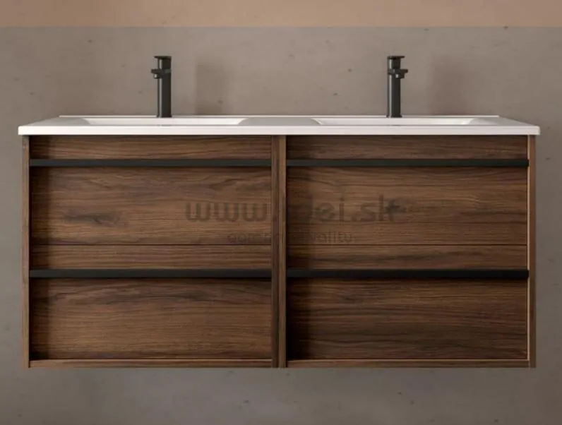 Salgar kúpeľňová skrinka s dvojumývadlom 120 cm walnut maya