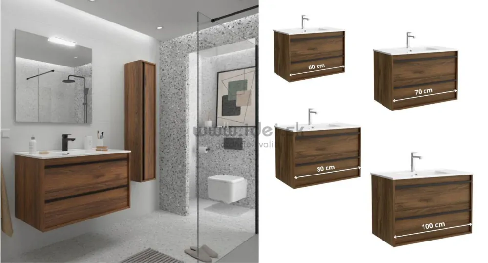 Salgar kúpeľňová skrinka s umývadlom walnut maya