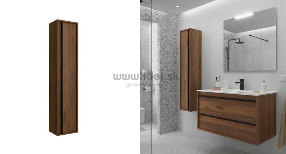 Salgar vysoká kúpeľňová skrinka walnut maya