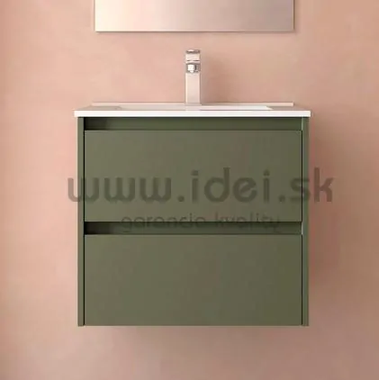 Salgar NOJA kúpeľňová skrinka s umývadlom 60 cm zelená