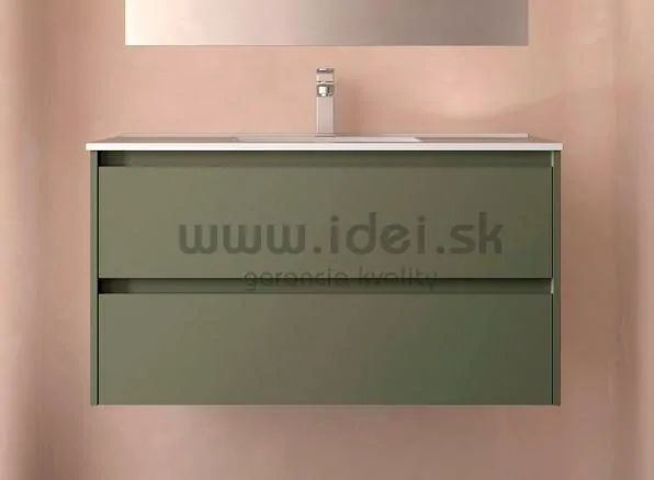 Salgar NOJA kúpeľňová skrinka s umývadlom 100 cm zelená