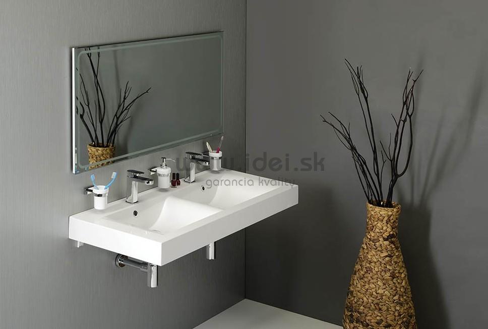 Dvojumývadlo z liateho mramoru 120 cm závesné