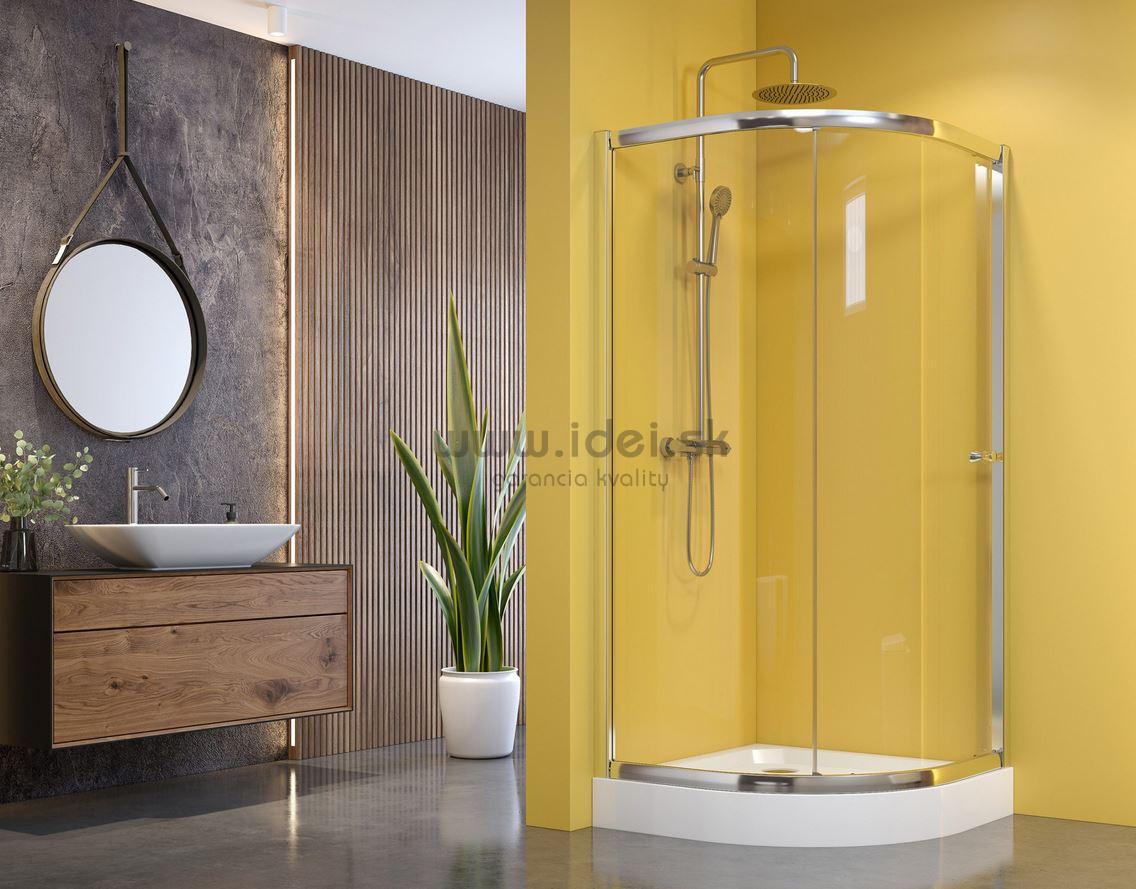 Aquatek SMC MAXI 90x90 cm štvrťkruhová vysoká sprchová vanička