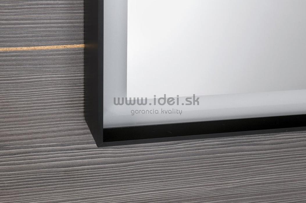 SORT čierne zrkadlo s LED podsvietením
