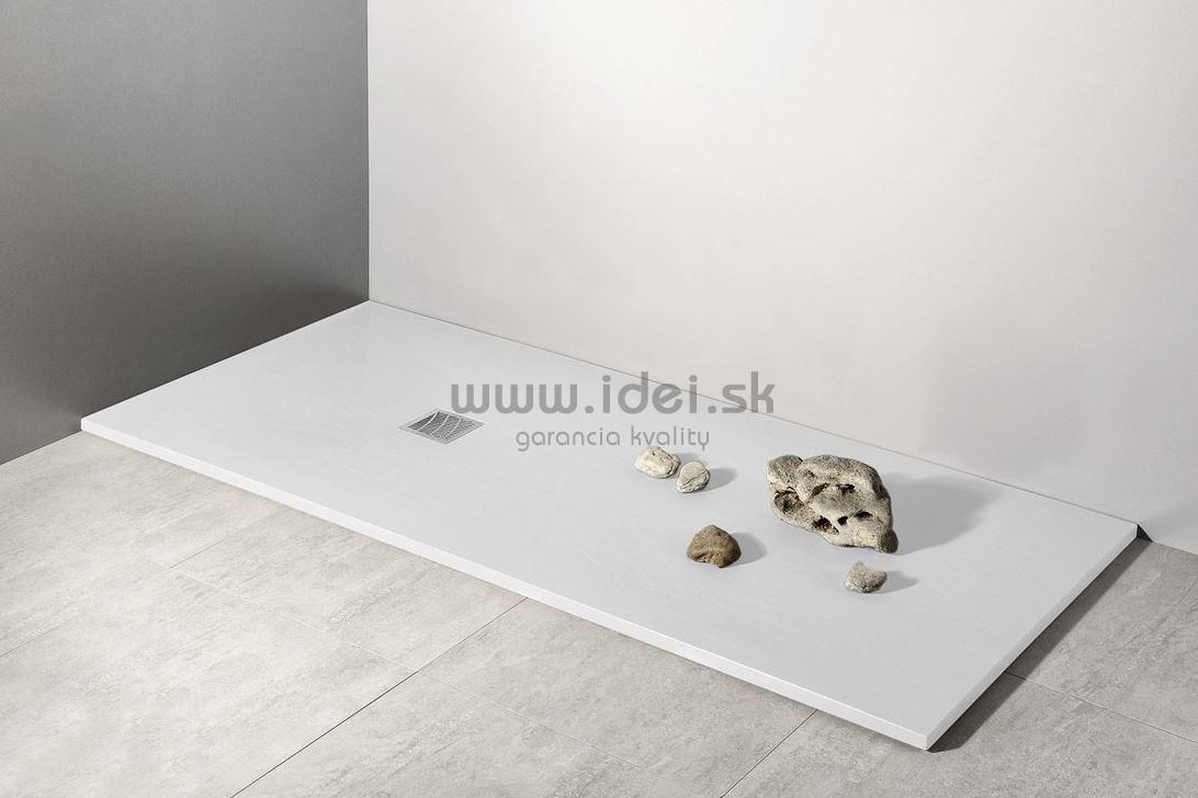 Gelco biela sprchová vanička z liateho mramoru MITIA 120 x 90 cm