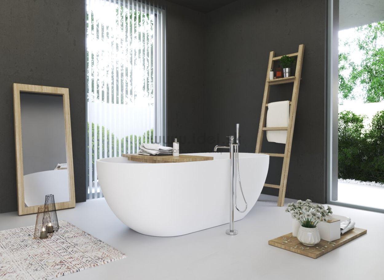 Aquatek CINDY voľne stojaca vaňa z liateho kameňa