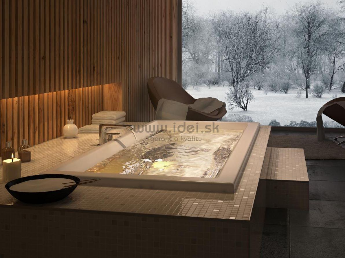 Santech LINEA obdĺžniková vaňa 190x120 cm + sifón s napúšťaním