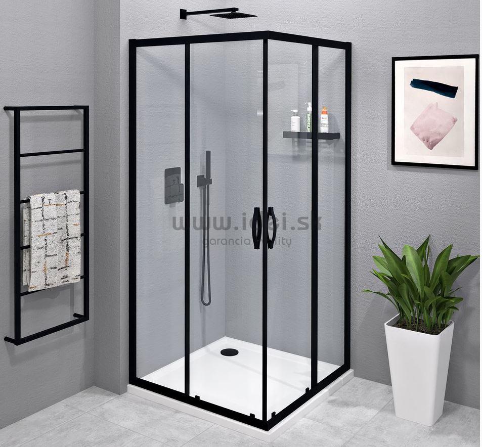Gelco SIGMA SIMPLY BLACK čierny sprchový kút 80/90/100 cm