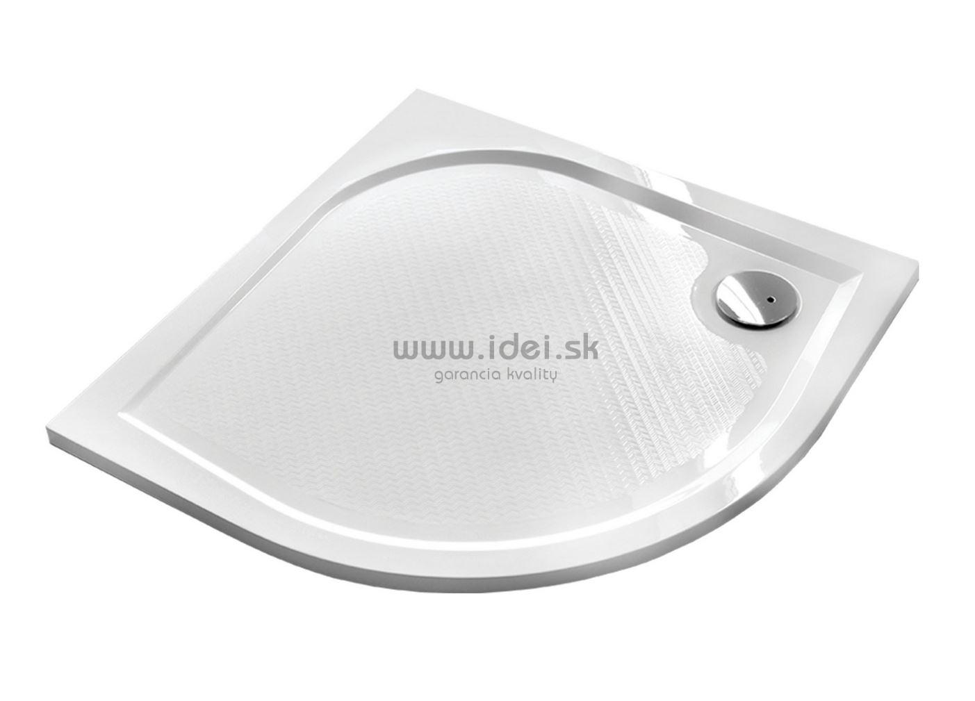 Aquatek BENT štvrťkruhová sprchová vanička z liateho mramoru 80/90 cm