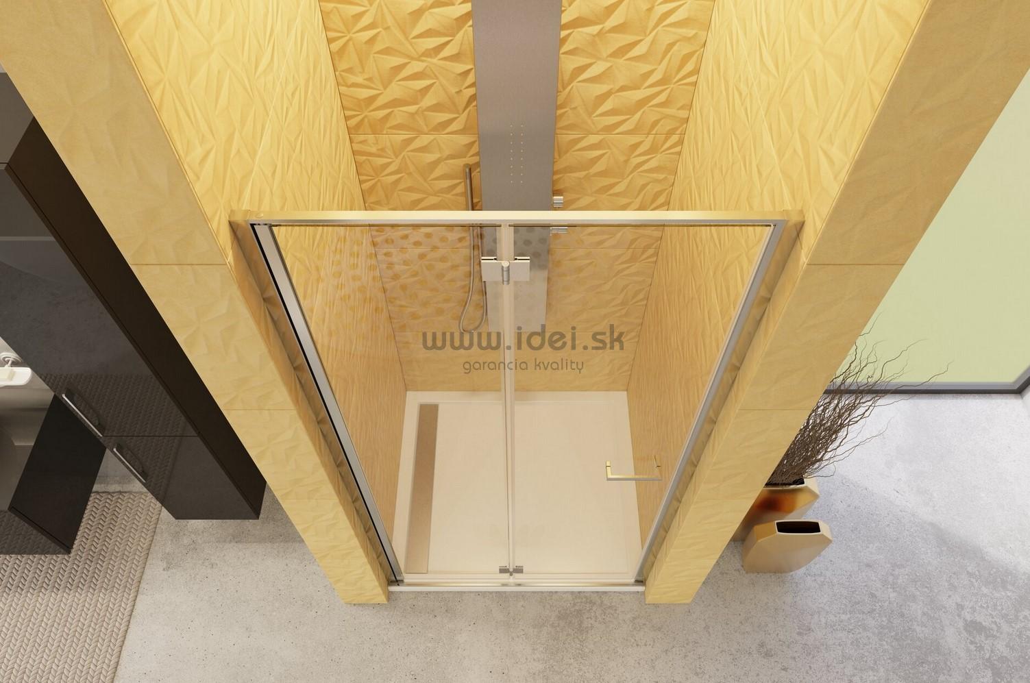 Zalamovacie sprchové dvere Aquatek YES B8 85 cm číre sklo