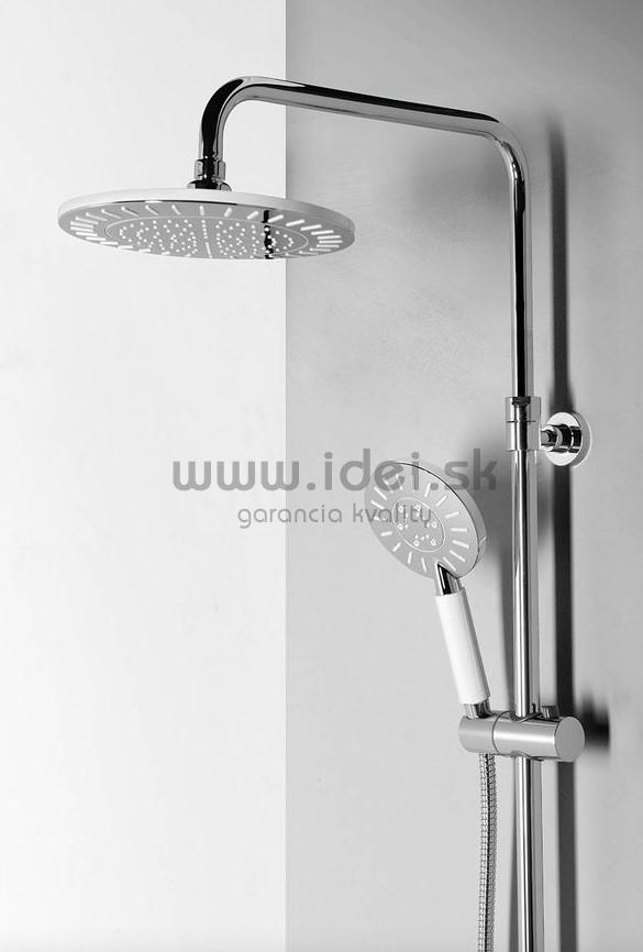 LIAM sprchový stĺp s batériou biela / chróm