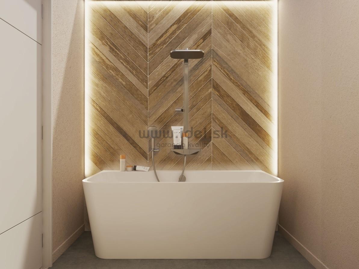 Santech TIME MILO vaňa 154x69 cm ku stene so sifónom