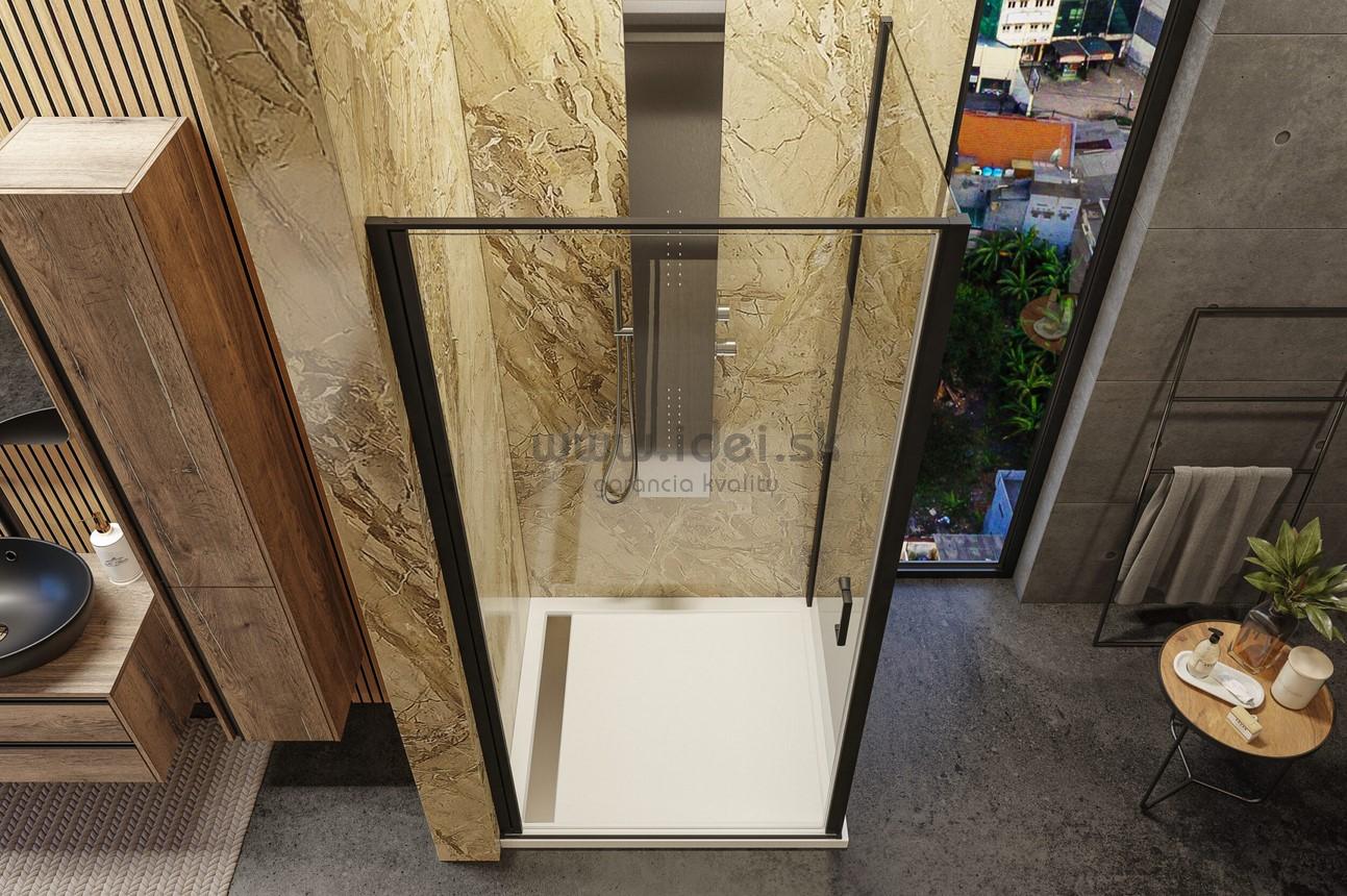 Aquatek YES BLACK B1+F1 čierny sprchový kút 90x80 cm