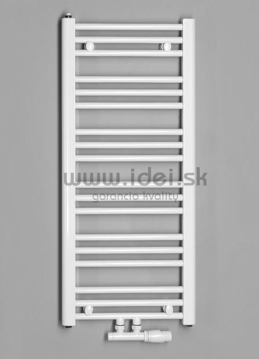 Albrecht biely kúpeľnový radiátor so stredovým pripojením