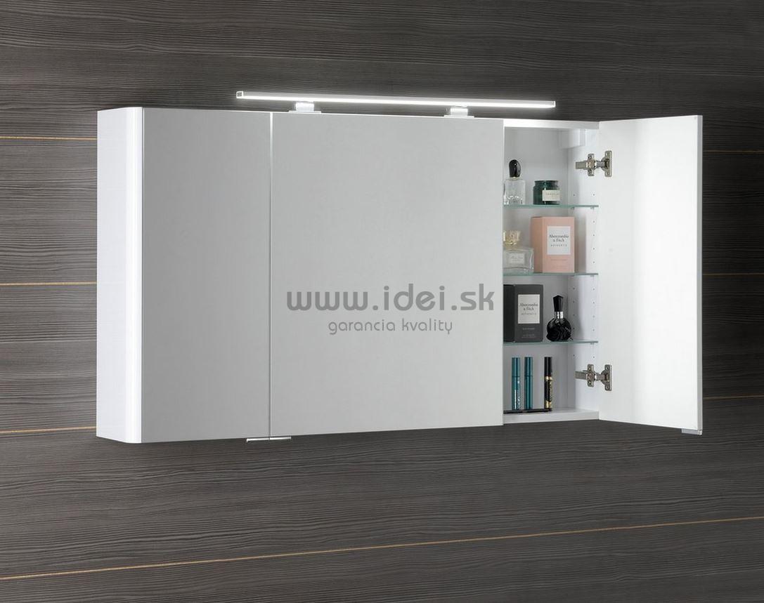 Zrkadlová skrinka LUCIE 126 cm s LED osvetlením