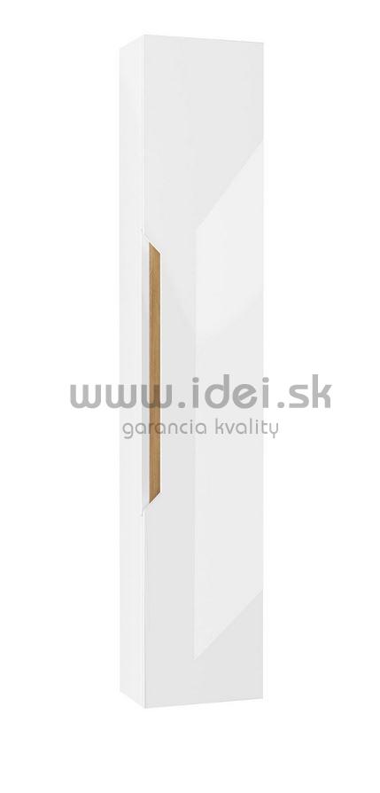 Kielle Oudee vysoká kúpeľňová skrinka lesklá biela