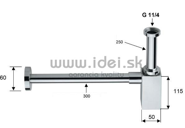 Čierny matný umývadlový sifón