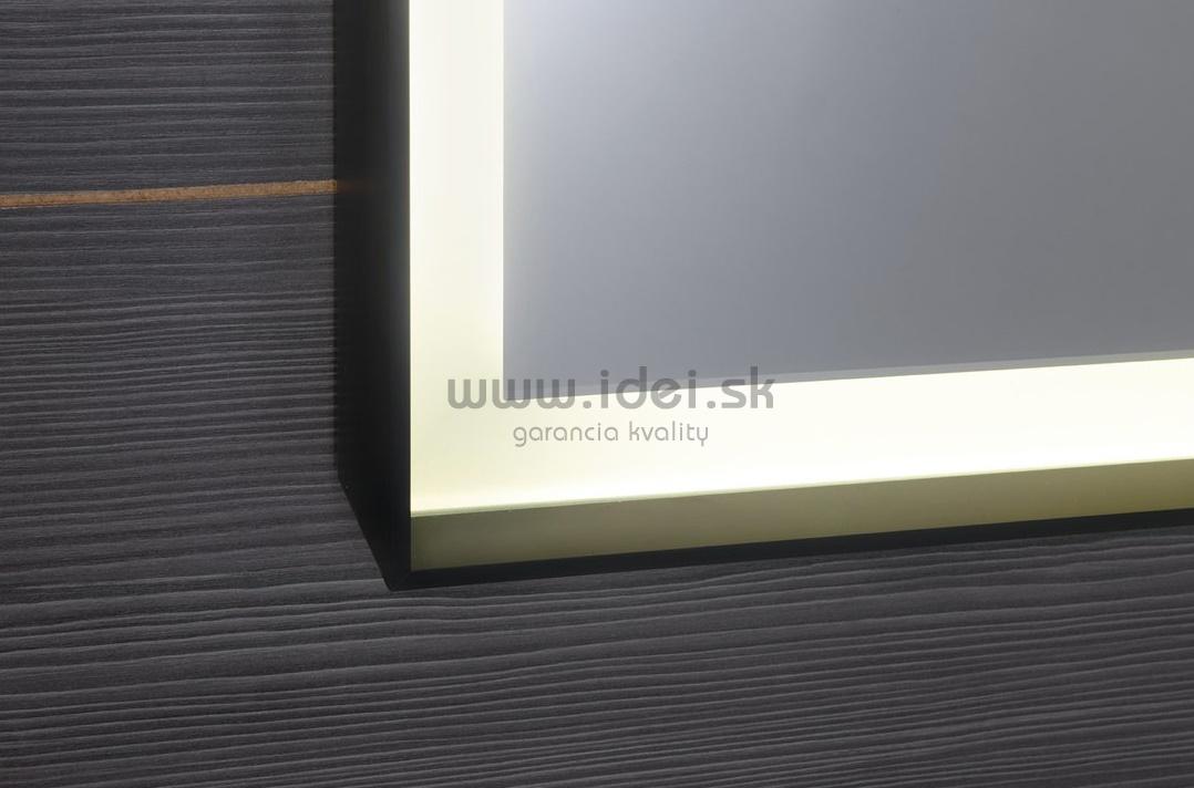 SORT čierne zrkadlo s LED podsvietením