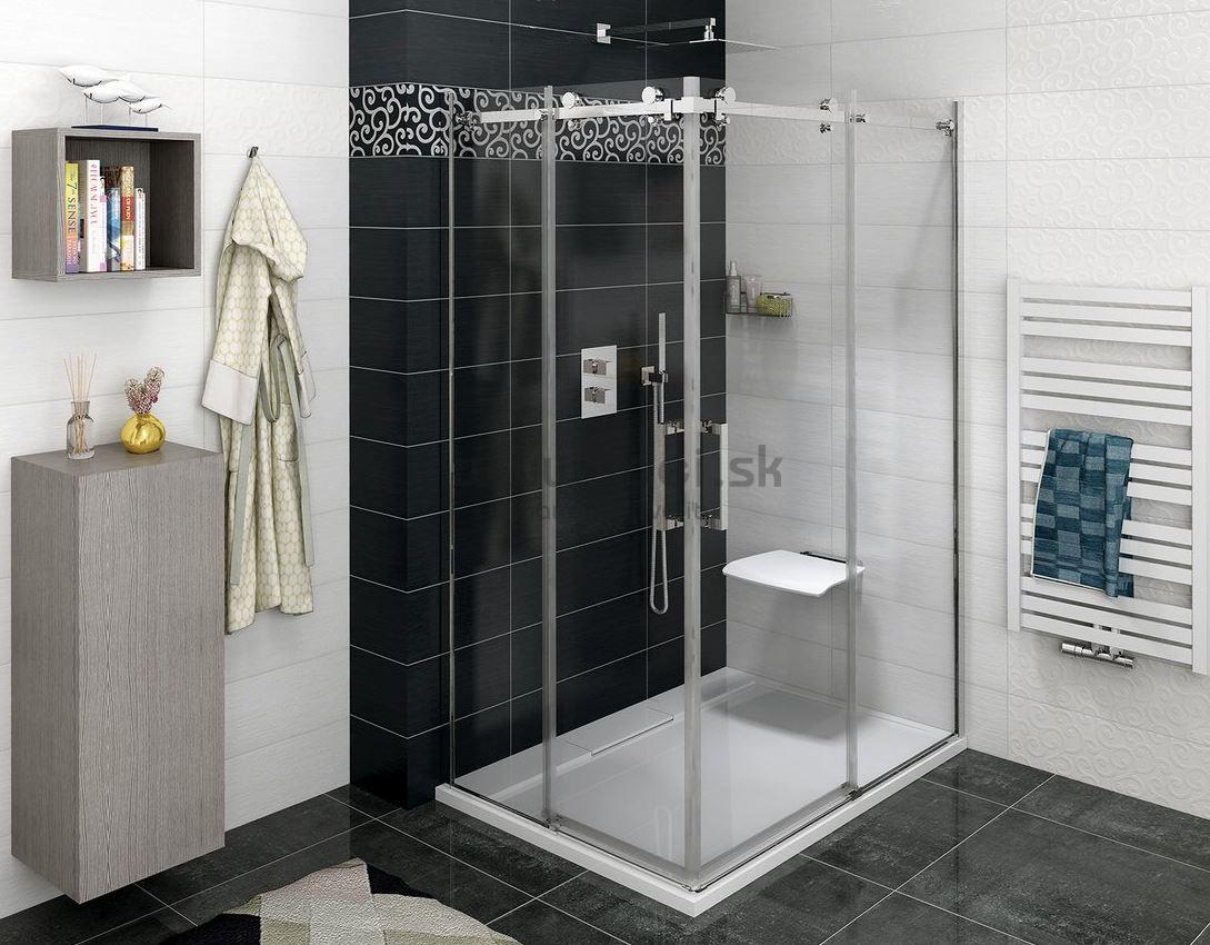 Biela sprchová vanička z liateho mramoru IRENA 120 x 100 cm