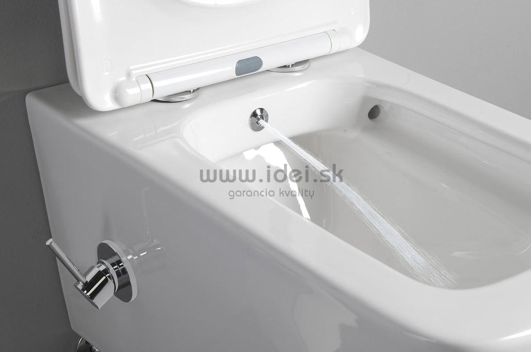 PORTO závesné WC+bidet 2v1  Rimless so sedátkom a batériou