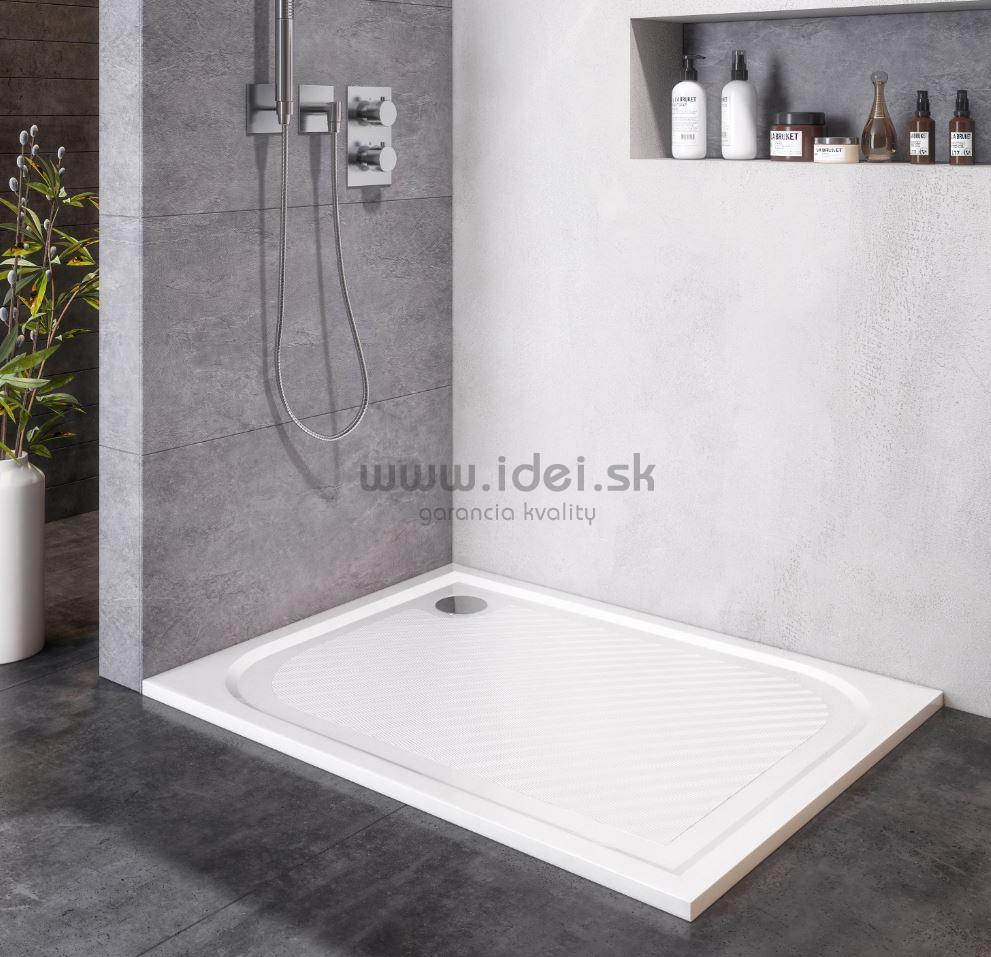 Aquatek BENT sprchová vanička z liateho mramoru 120x80 cm
