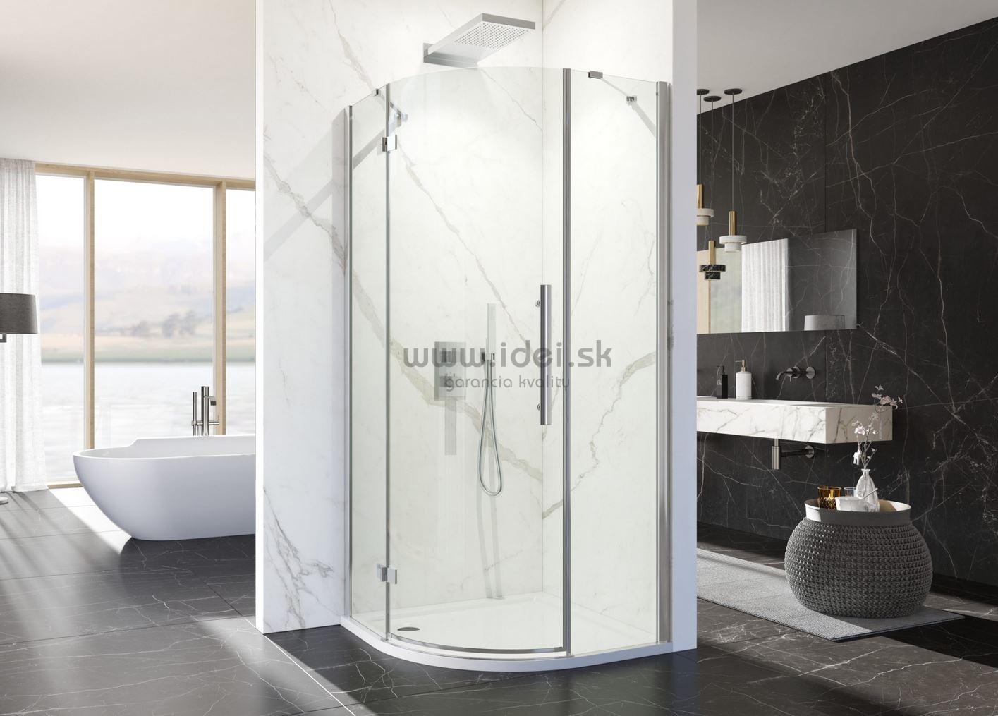 Aquatek SMC štvrťkruhová sprchová vanička 80/90 cm