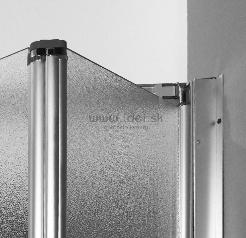 Aquatek DYNAMIC B6 zalamovacie sprchové dvere 90 cm grapé sklo 