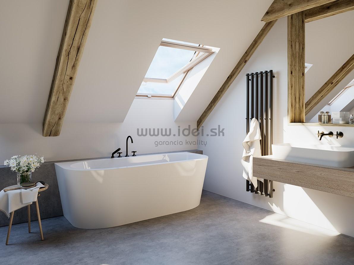 Santech TIME TOP solitérna vaňa 180x80 cm ku stene/do rohu